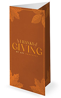 We Are Grateful (Happy Thanksgiving): Trifold Bulletin Cover