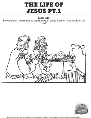The Life of Jesus - Part 1: Coloring Pages