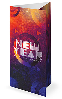 New Year - Starting Strong: Trifold Bulletin Cover