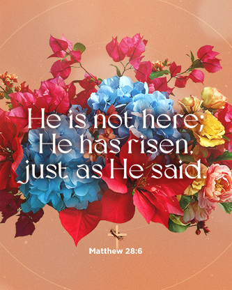 Easter At Your Church - Floral Wooden Cross Scripture 1: Social Post