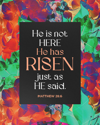Easter At Your Church - Floral Wooden Cross Scripture 3: Social Post