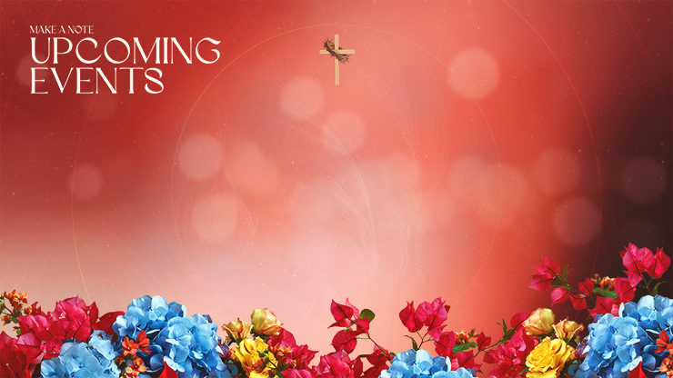 Easter At Your Church - Floral Wooden Cross Upcoming Events: Title Graphics