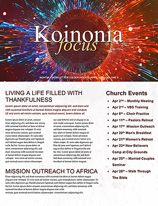 Easter At Your Church - Bright Vortex: Newsletter
