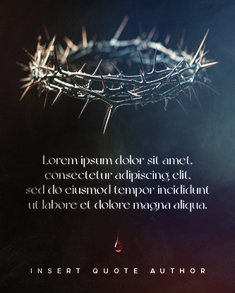 Good Friday - Blood Drop Moody Crown Quote: Social Post