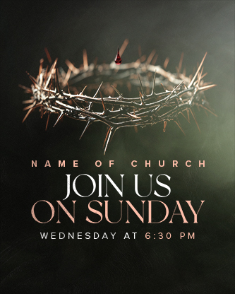 Good Friday - Blood Drop Moody Crown Service Times 2: Social Post