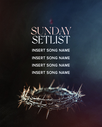 Good Friday - Blood Drop Moody Crown Setlist: Social Post