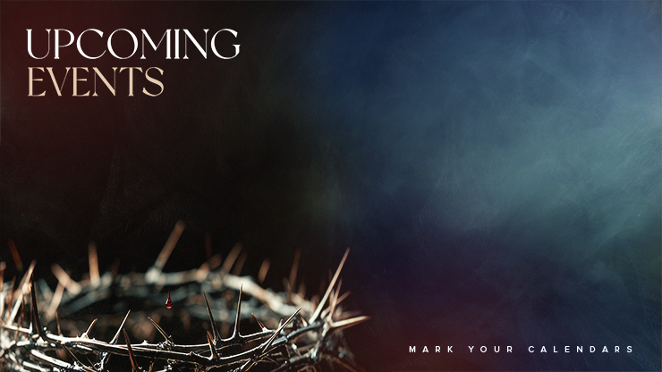 Good Friday - Blood Drop Moody Crown Upcoming Events: Title Graphics