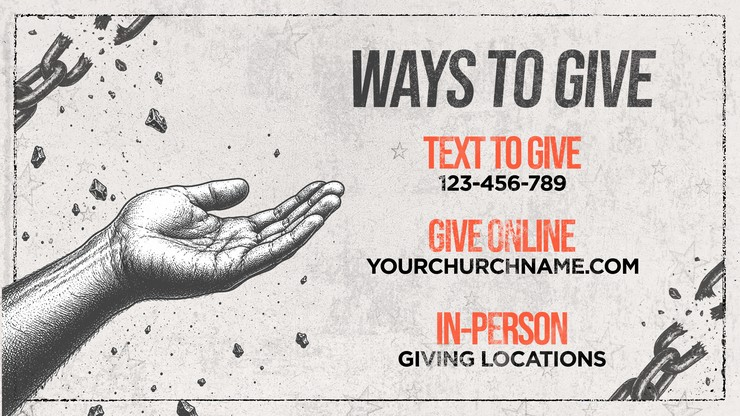 Free People Chain Breaking - Ways To Give: Title Graphics