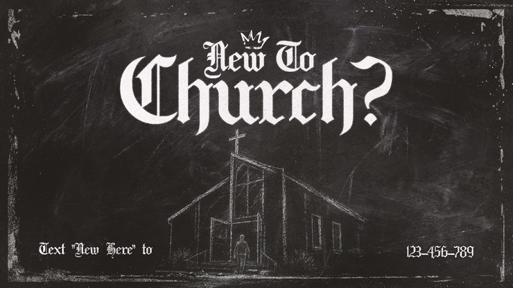Unashamed Chalkboard - New To Church: Title Graphics